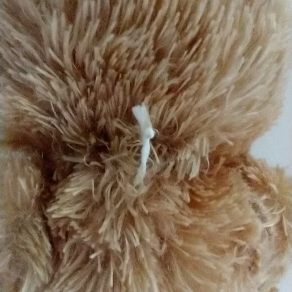 Dan Dee Valentine's Tan Bear 6" Plush With Heart Ribbon and Heart on Foot - Picture 7 of 7